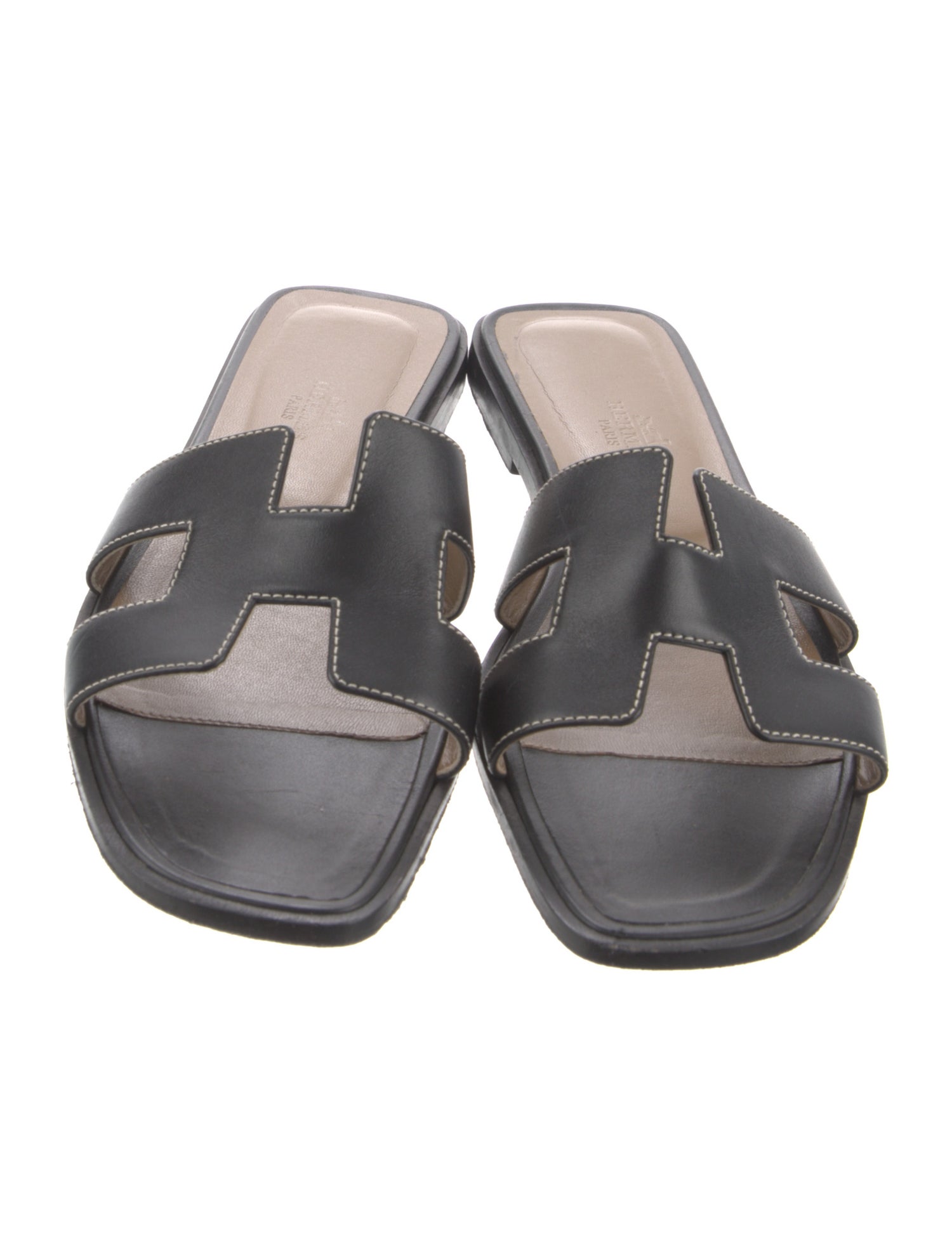 Hermès Leather Slides